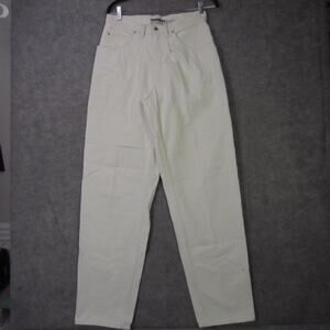 Vintage Anchor Blue Jeans Mens 32x34 White Pleated Baggy 5 Pocket Denim 90s